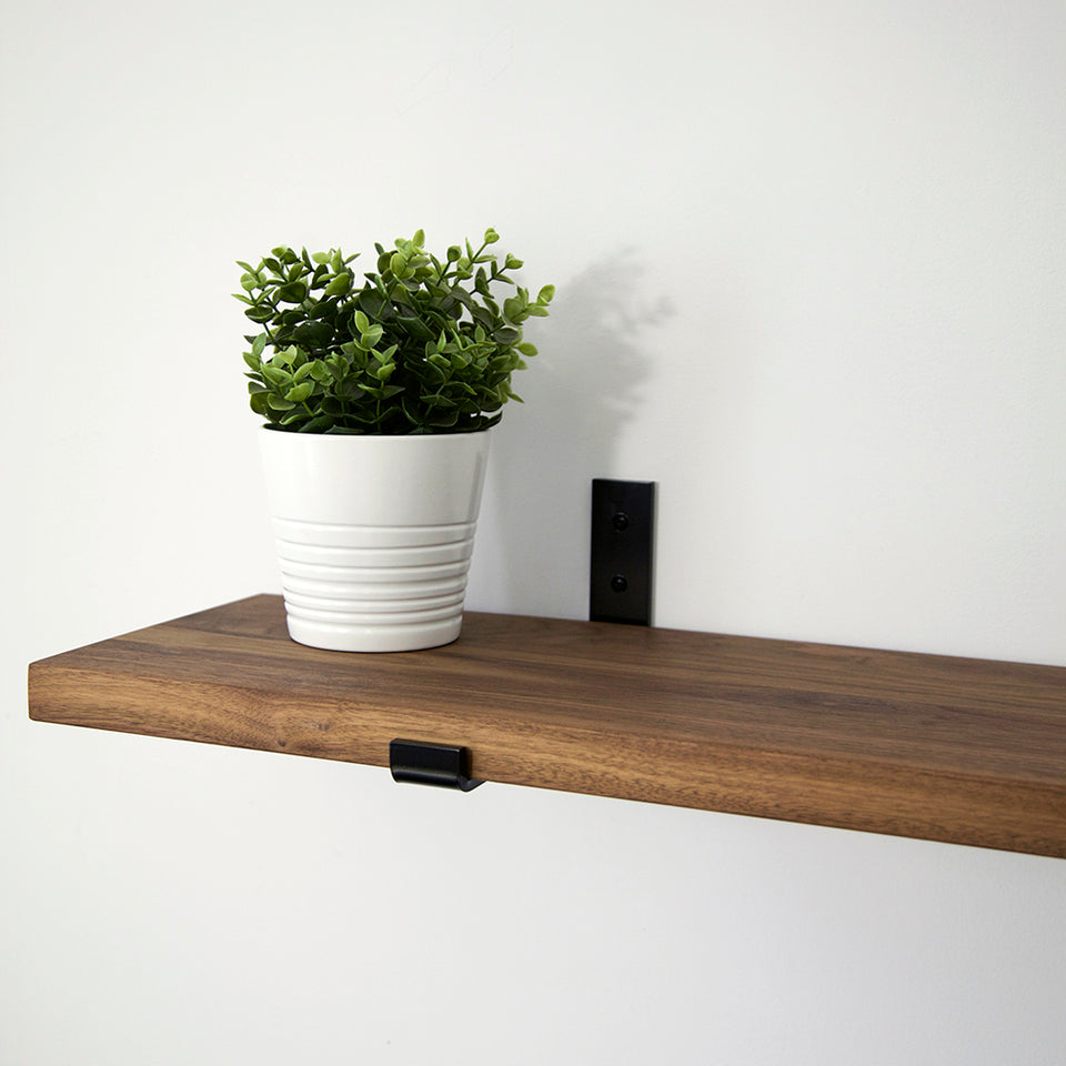 Tablette étagère en Bois de Noyer Noir