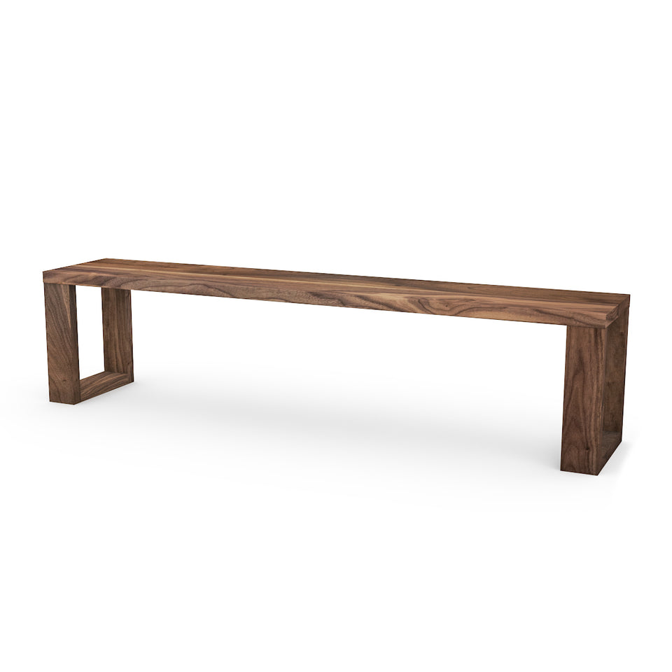 Banc en bois Classique en Noyer Massif