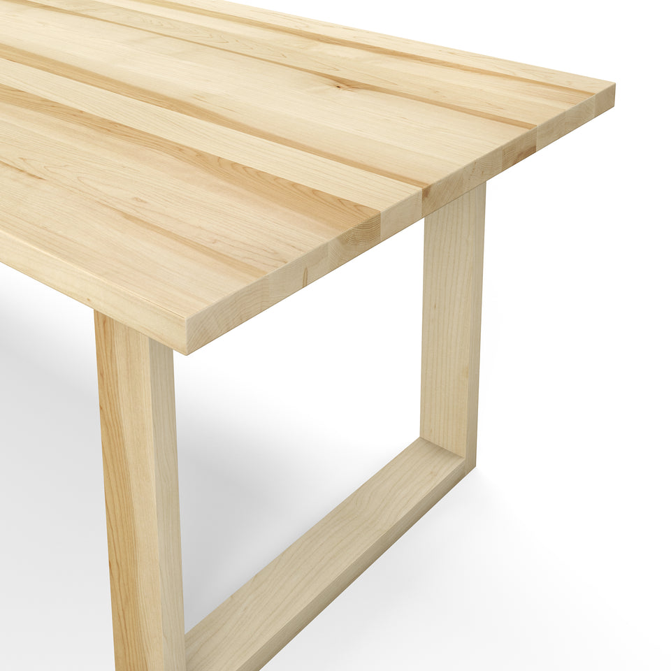Table La Classique en bois, plateau et pieds en bois d'érable