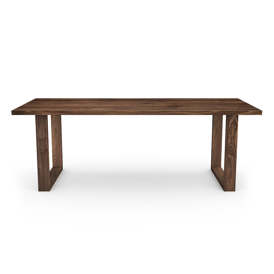 Table en bois, plateau et pieds en Noyer