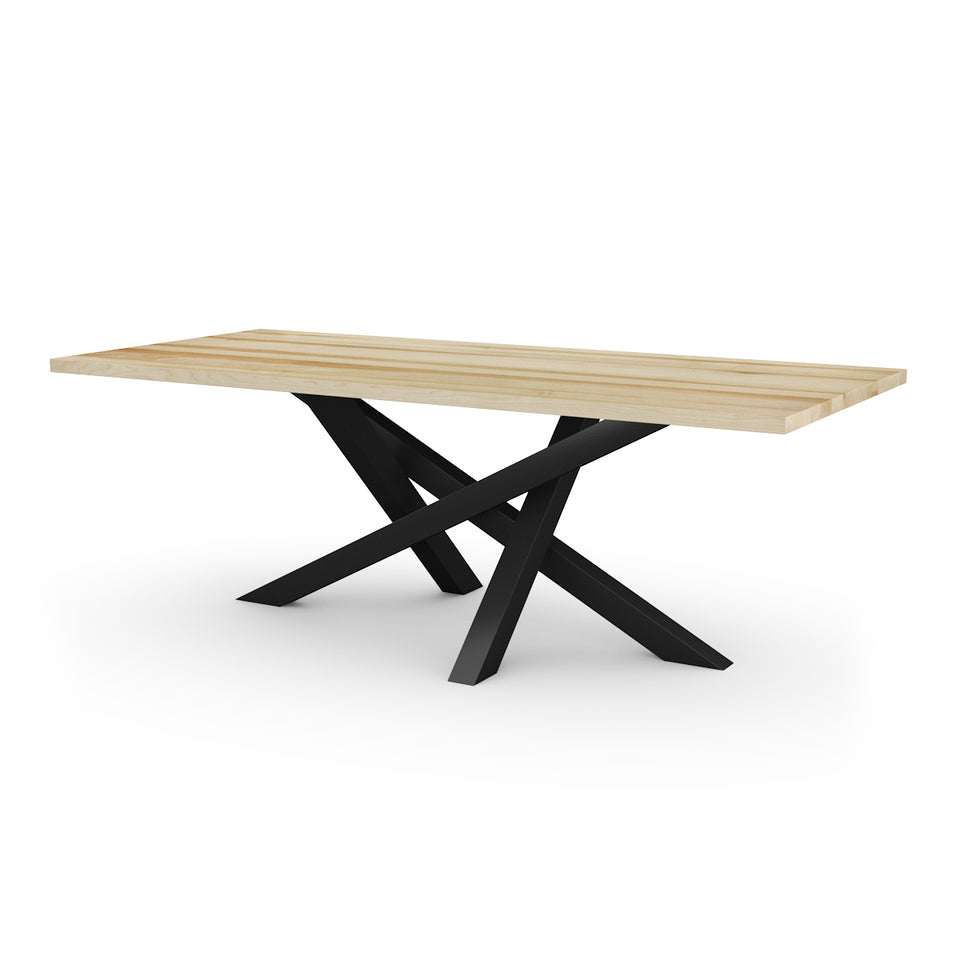 Table en bois massif faite au Québec couleur érable La Bouquet