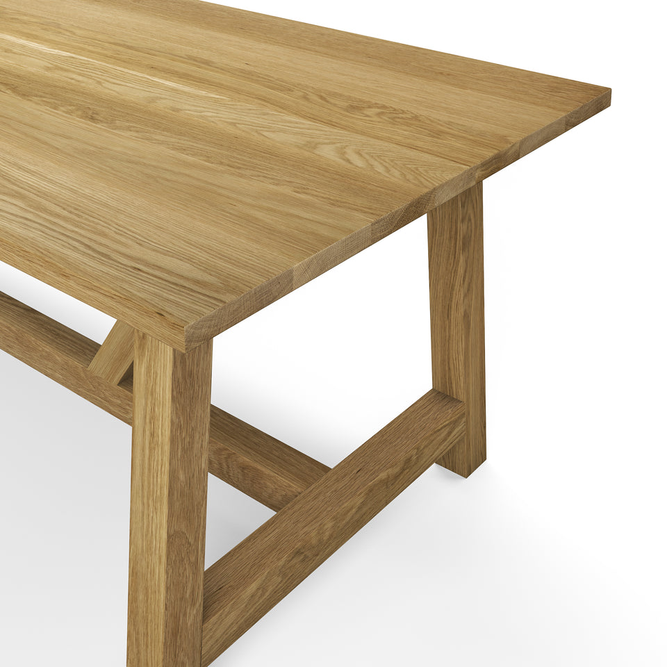 Table en Bois Massif La Farmhouse finition chêne