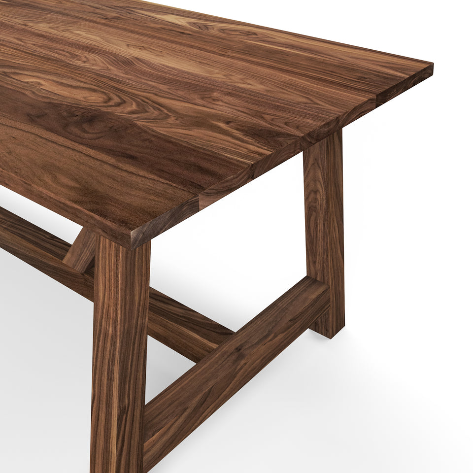 Table en Bois Massif La Farmhouse finition noyer