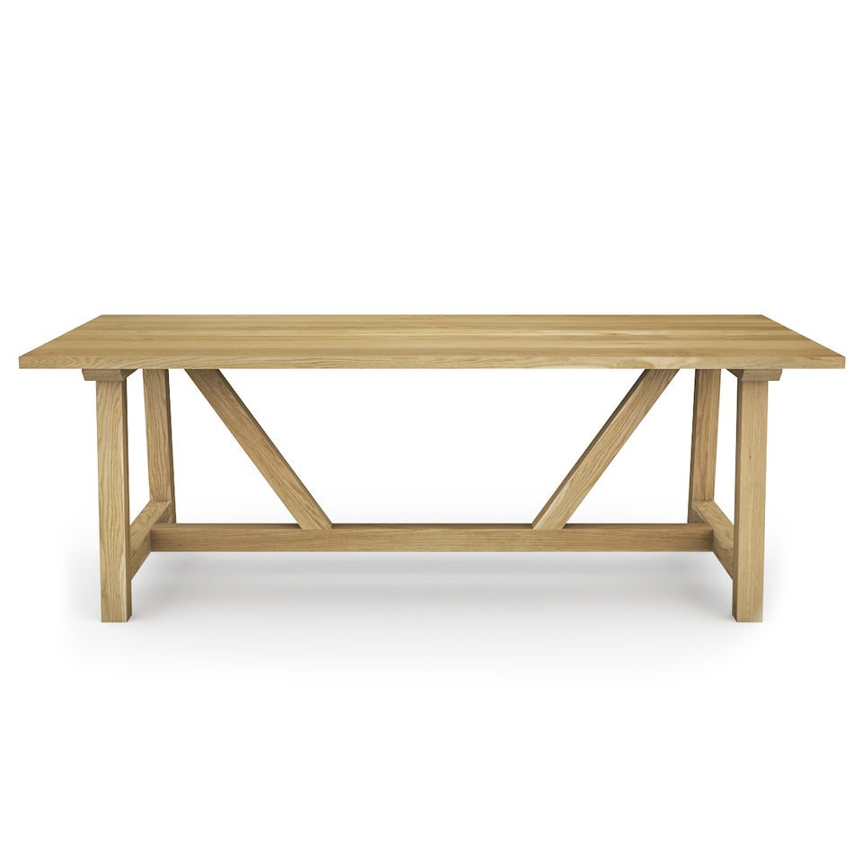 Table en Bois Massif La Farmhouse finition chêne