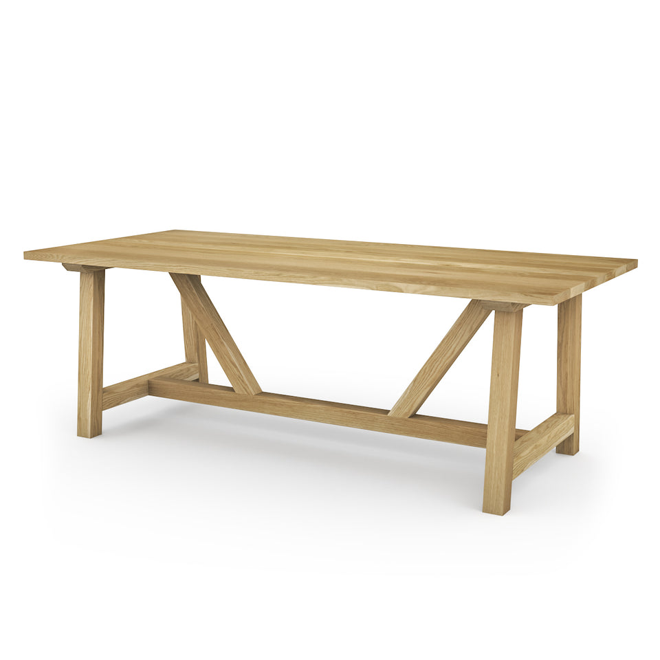 Table en Bois Massif La Farmhouse finition chêne