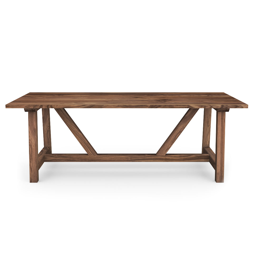 Table en Bois Massif La Farmhouse finition noyer