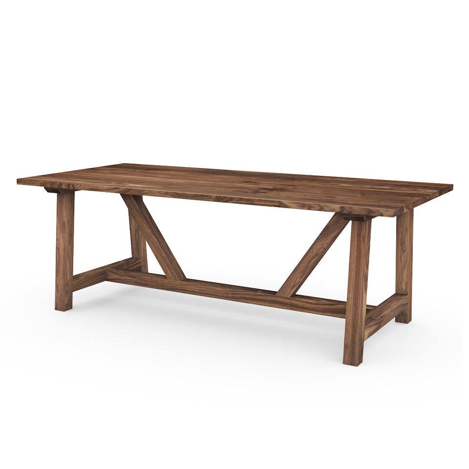 Table en Bois Massif La Farmhouse finition noyer
