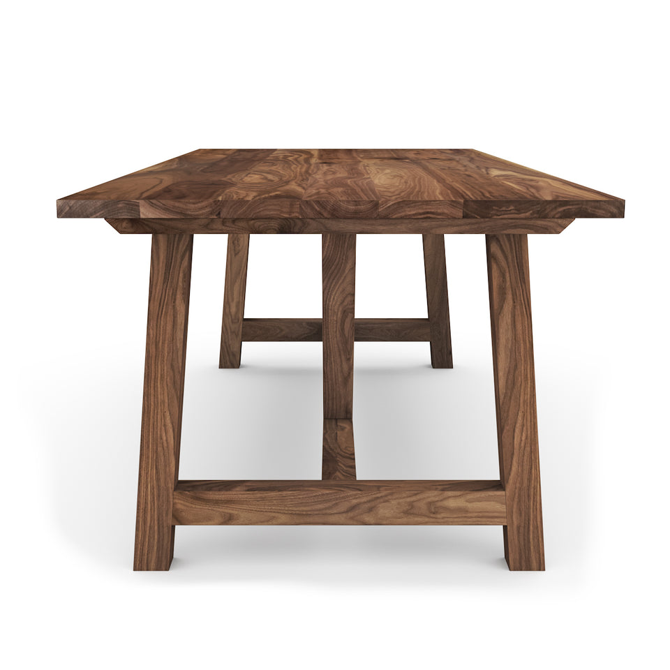Table en Bois Massif La Farmhouse finition noyer