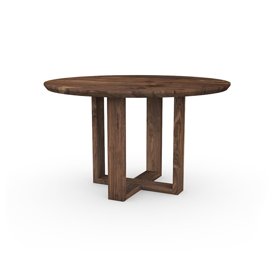 Table Ronde en Noyer Massif