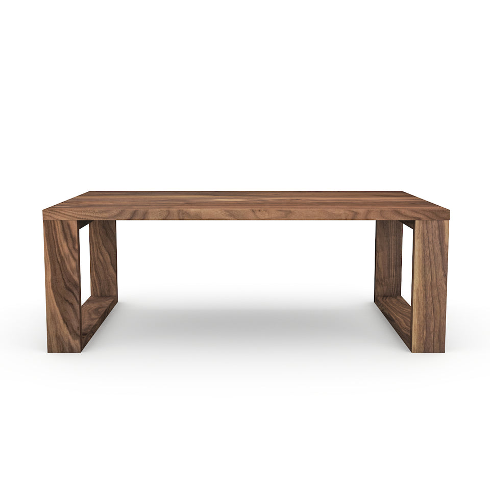 Table basse en bois massif noyer noir