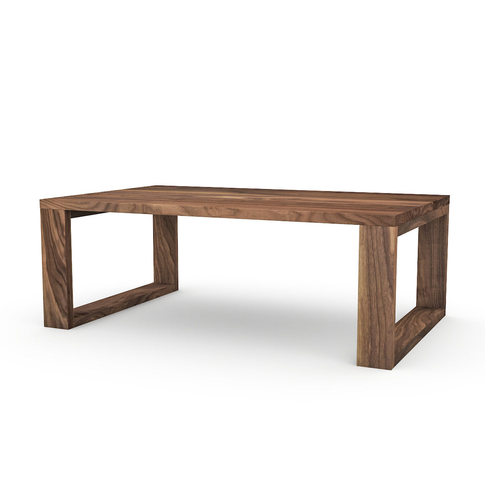 Table basse en bois massif noyer noir