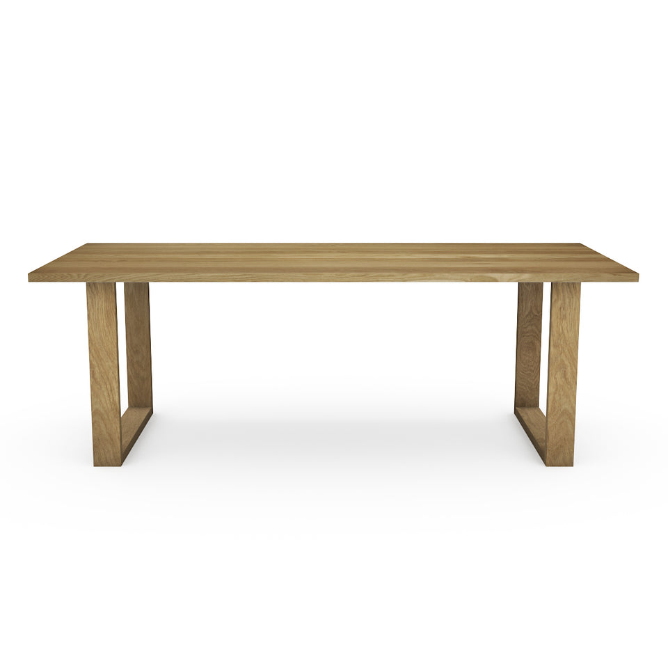 Table La Classique en bois, plateau et pieds en bois chêne blanc