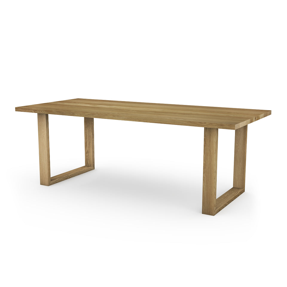 Table La Classique en bois, plateau et pieds en bois de chêne
