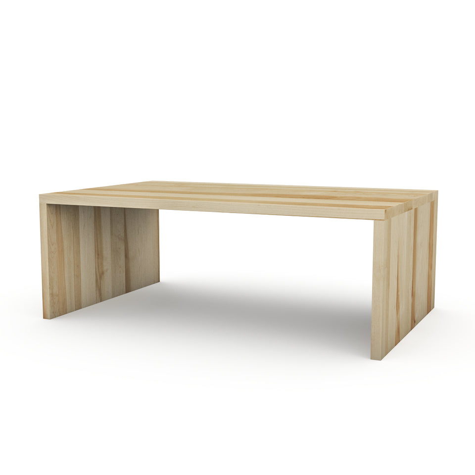 Table basse en bois massif faite au québec